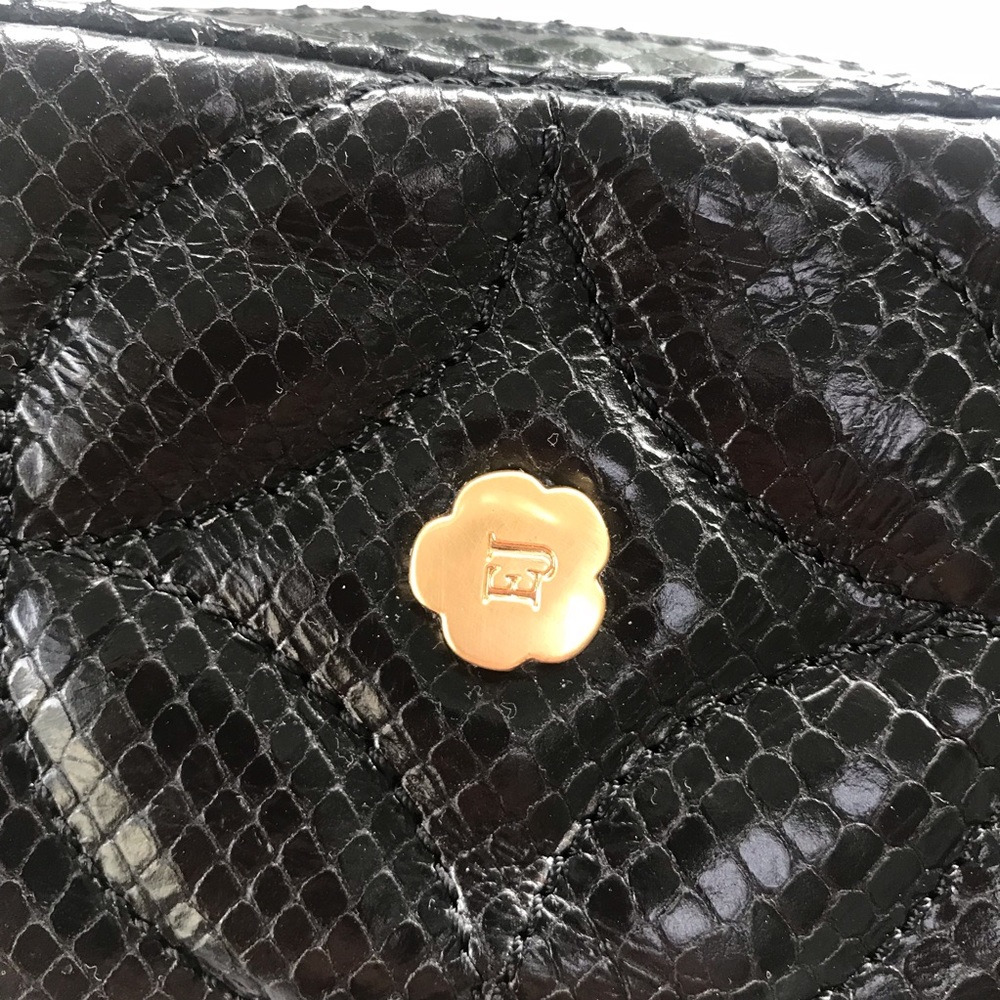 Eric Javits Python Leather Wristlet - image 3